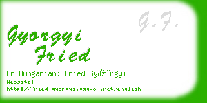 gyorgyi fried business card